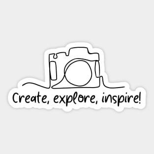 Create, explore, inspire! Sticker